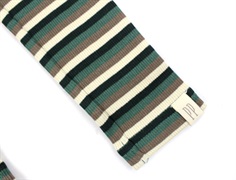 Petit Piao emerald green multi stribede leggings modal